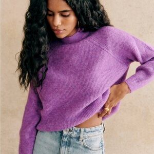 Sezane Otis Sweater in Wisteria size small